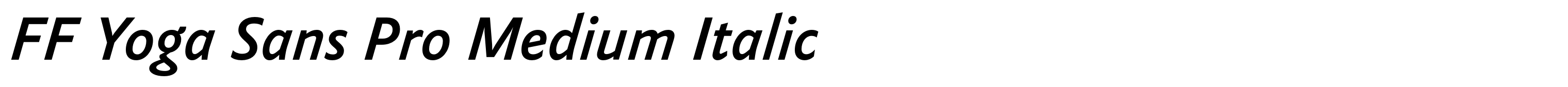 FF Yoga Sans Pro Medium Italic